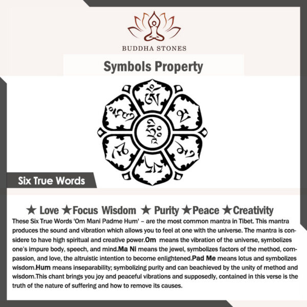 Buddha Stones Tibetan Mantra White Copper Bracelet - 图片 10