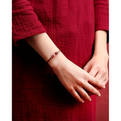 Buddha Stones Handmade Dunhuang Color Luck Braid String Bracelet - 图片 12