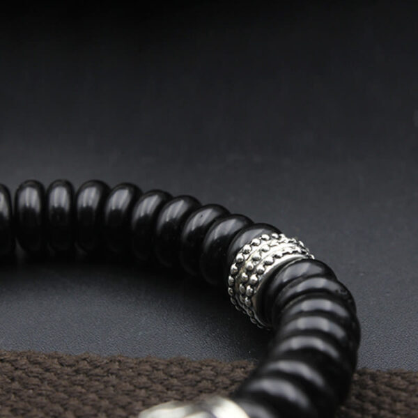 Natural Tibetan Coconut Shell Om Mani Padme Hum Positive Bracelet - 图片 9