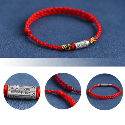 Handcrafted 925 Sterling Silver Everything Goes Well Design Protection Strength Bracelet Anklet - 图片 10