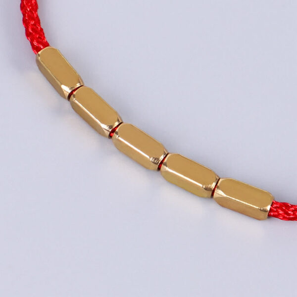 Handcrafted Copper Bead Protection Braided String Bracelet - 图片 4