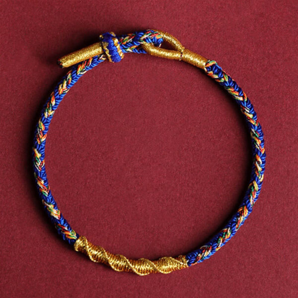 Buddha Stones Handmade Chinese Zodiac Natal Buddha Protection Strength Braided String Bracelet - 图片 3