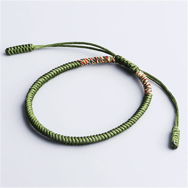 Buddha Stones 3Pcs Tibetan Handmade Multicolored Luck King Kong Knot Auspiciousness Bracelet - 图片 9
