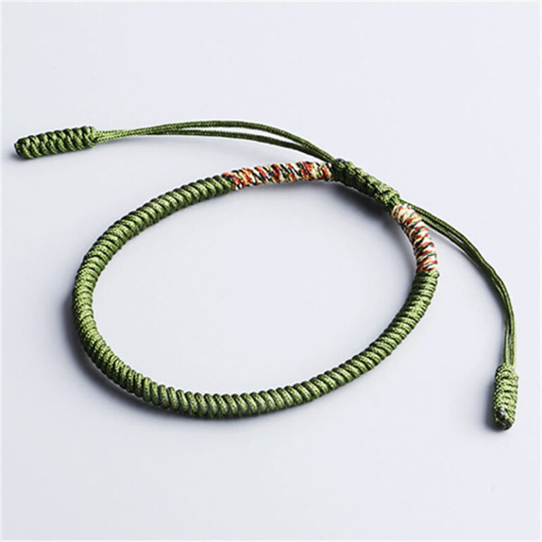Buddha Stones 3Pcs Tibetan Handmade Multicolored Luck King Kong Knot Auspiciousness Bracelet - 图片 9