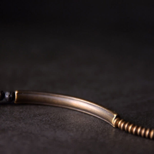 Buddha Stones Vintage Lava Rock Copper Support Bracelet - 图片 12