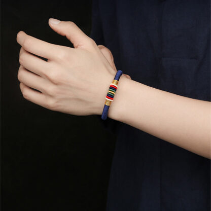 Buddha Stones Tibetan Handmade Colorful King Kong Knot Five Elements Luck Braid String Bracelet - 图片 16