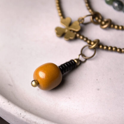 Buddha Stones Moss Agate Copper Lucky Multilayer Bracelet - 图片 4