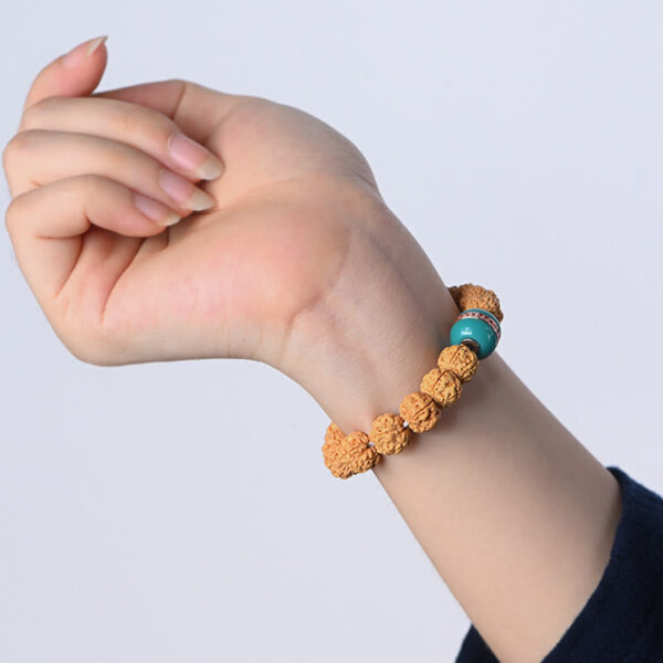 Tibet Rudraksha Bodhi Seed Wealth Auspiciousness Bracelet - 图片 10