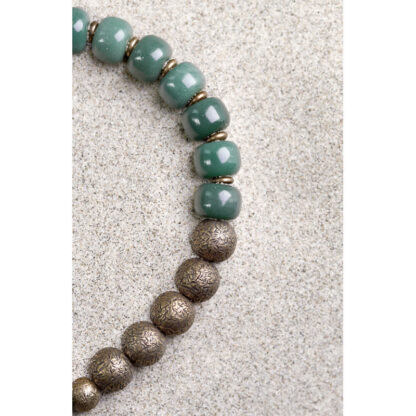 Buddha Stones Tibetan Cyan Bodhi Seed Copper Success Bracelet - 图片 9