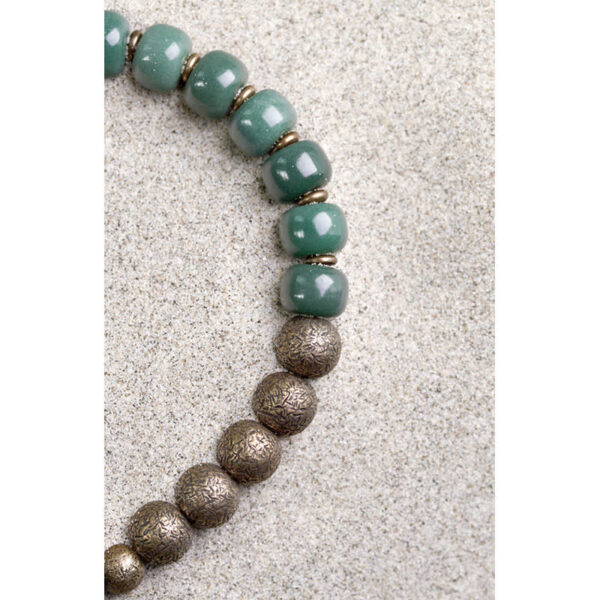 Buddha Stones Tibetan Cyan Bodhi Seed Copper Success Bracelet - 图片 9