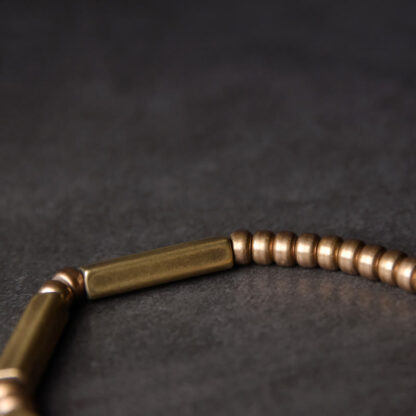 Buddha Stones Tibetan Simple Design Copper Wealth Luck Bracelet - 图片 3