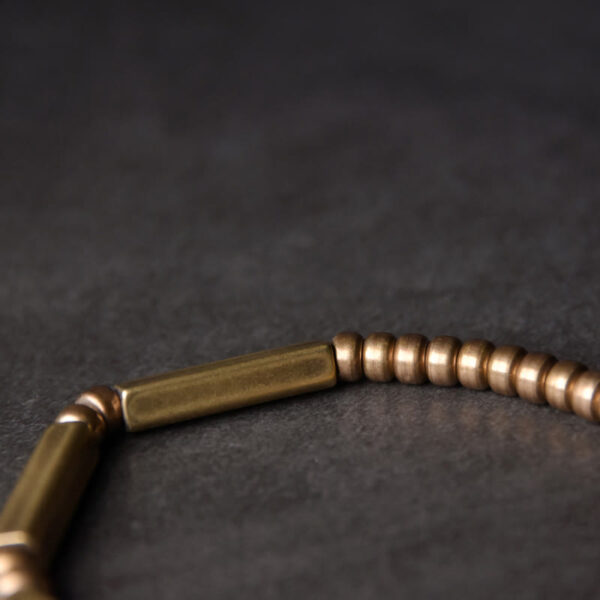 Buddha Stones Tibetan Simple Design Copper Wealth Luck Bracelet - 图片 3