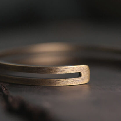 Buddha Stones Rustic Copper Luck Viking Cuff Bracelet - 图片 12