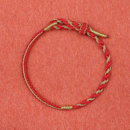 Buddha Stones Handmade Chinese Zodiac Rabbit Rooster Rat Horse Dragon Protection Braid String Bracelet - 图片 10