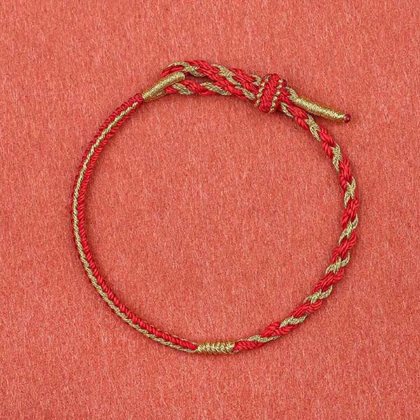 Buddha Stones Handmade Chinese Zodiac Rabbit Rooster Rat Horse Dragon Protection Braid String Bracelet - 图片 10