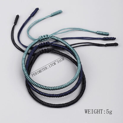 Buddha Stones Tibetan 3Pcs King Kong Knot Handcrafted Amulet Strength Bracelet - 图片 11