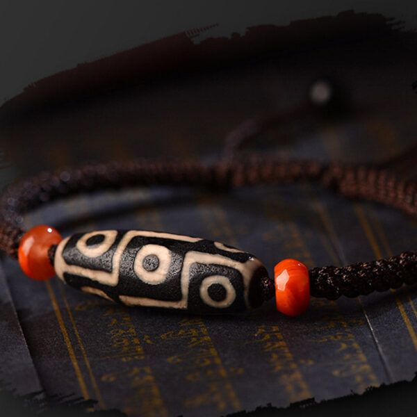 Buddha Stones Tibetan Nine-Eye Dzi Bead Prosperity String Bracelet - 图片 7