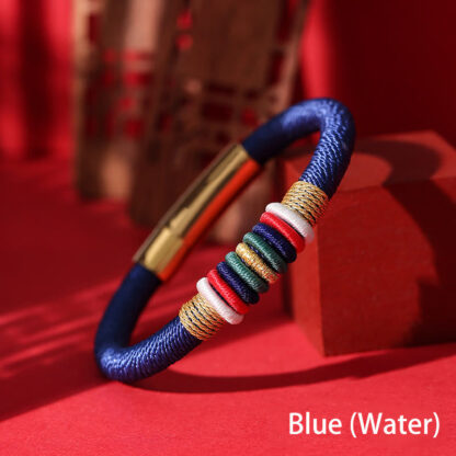 Buddha Stones Tibetan Handmade Colorful King Kong Knot Five Elements Luck Braid String Bracelet - 图片 15