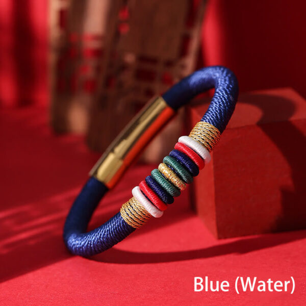 Buddha Stones Tibetan Handmade Colorful King Kong Knot Five Elements Luck Braid String Bracelet - 图片 15