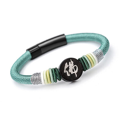 Buddha Stones Buddha Character Ebony Handcrafted Rope Bracelet - 图片 13