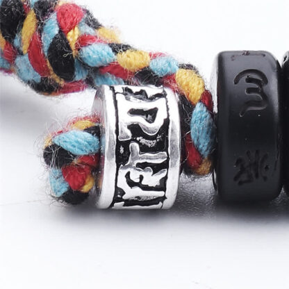 Buddha Stones Tibetan Coconut Shell Beads Engraved Om Mani Padme Hum Mantra Happiness Bracelet - 图片 8