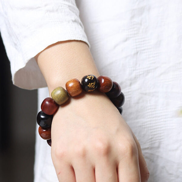 Tibet Various Wood Om Mani Padme Hum Purity Bracelet - 图片 8