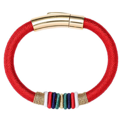 Buddha Stones Tibetan Handmade Colorful King Kong Knot Five Elements Luck Braid String Bracelet - 图片 11