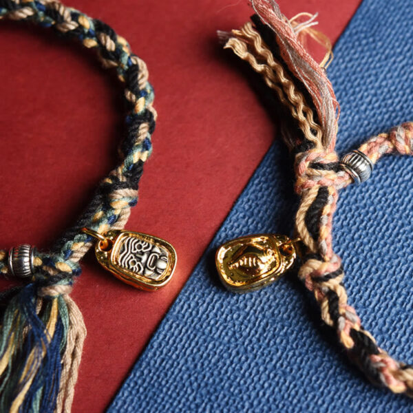 Zakiram Goddess of Wealth Om Mani Padme Hum Peace Handmade Bracelet - 图片 6