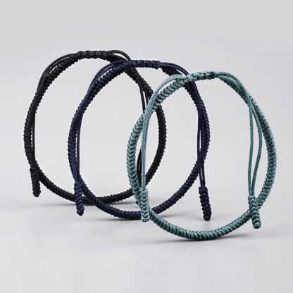 Buddha Stones Tibetan 3Pcs King Kong Knot Handcrafted Amulet Strength Bracelet - 图片 5