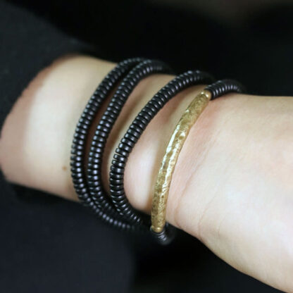 Ebony Wood Copper Balance Multilayered Bracelet - 图片 14
