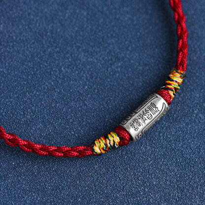 Handcrafted 925 Sterling Silver Everything Goes Well Design Protection Strength Bracelet Anklet - 图片 17