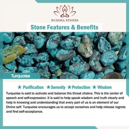 Buddha Stones Tibetan Turquoise Om Mani Padme Hum Protection Strength Bracelet - 图片 14