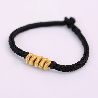 Buddha Stones Handmade Simple Design Chinese Knotting Luck Strength Braid String Bracelet - 图片 12