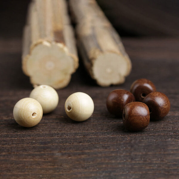 Natural Abelia Biflora Wood Hetian Jade Bamboo Bead Warding Off Evil Spirits Bracelet - 图片 7