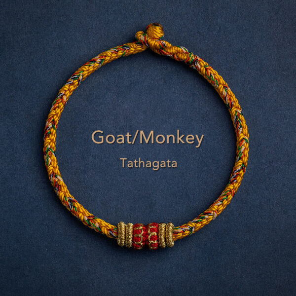 Buddha Stones Tibet Handmade Chinese Zodiac Natal Buddha Luck Strength Braided String Bracelet - 图片 21