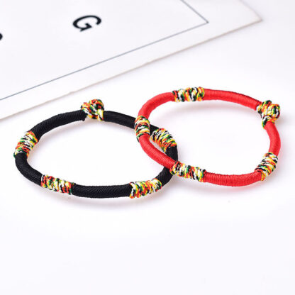 Buddha Stones Tibetan Handmade Colorful King Kong Knot Lucky Protection Braid String Bracelet - 图片 10