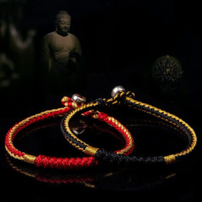 Buddha Stones Tibetan Handmade Braid Luck String Protection Bracelet - 图片 2