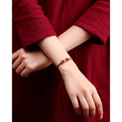 Buddha Stones Handmade Dunhuang Color Luck Braid String Bracelet - 图片 14
