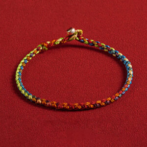 Buddha Stones 'May you be blessed with peace and safety in all four seasons' Lucky Multicolored Bracelet