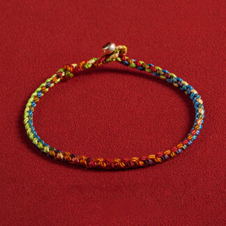 Buddha Stones 'May you be blessed with peace and safety in all four seasons' Lucky Multicolored Bracelet