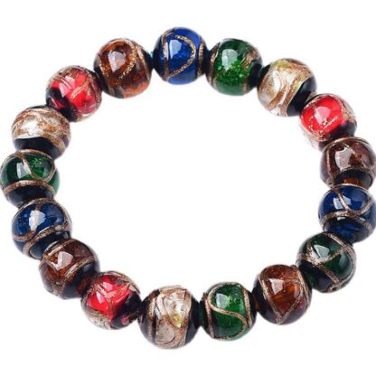 Colorful Liuli Glass Bead Luck Bracelet - 图片 7
