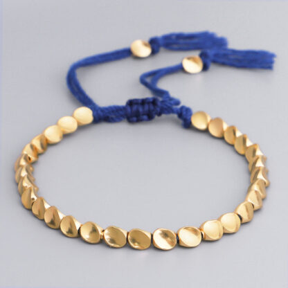Buddha Stones Tibetan Copper Beads Healing Luck Bracelet - 图片 9