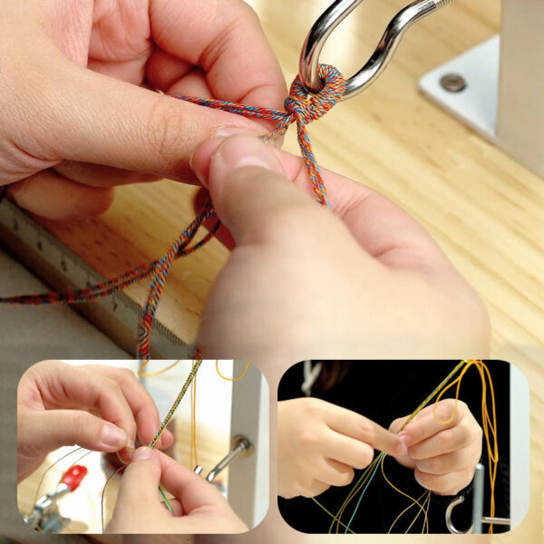 Handmade Tibetan Five God Of Wealth Dragon Scale Rope Luck Braid Bracelet - 图片 4