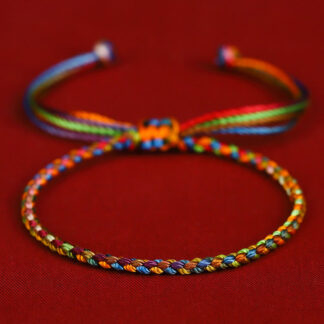 Buddha Stones 'May all your wishes come true' Lucky Multicolored Bracelet