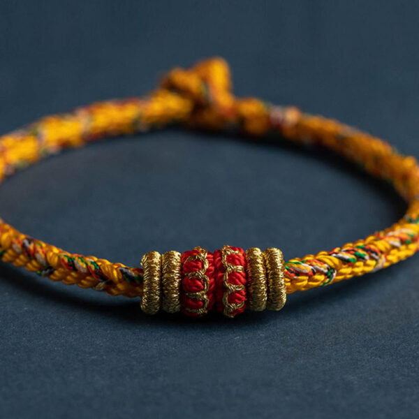 Buddha Stones Tibet Handmade Chinese Zodiac Natal Buddha Luck Strength Braided String Bracelet - 图片 22