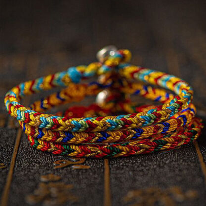 Buddha Stones 'May you be good fortune and success' Lucky Multicolored Bracelet - 图片 3