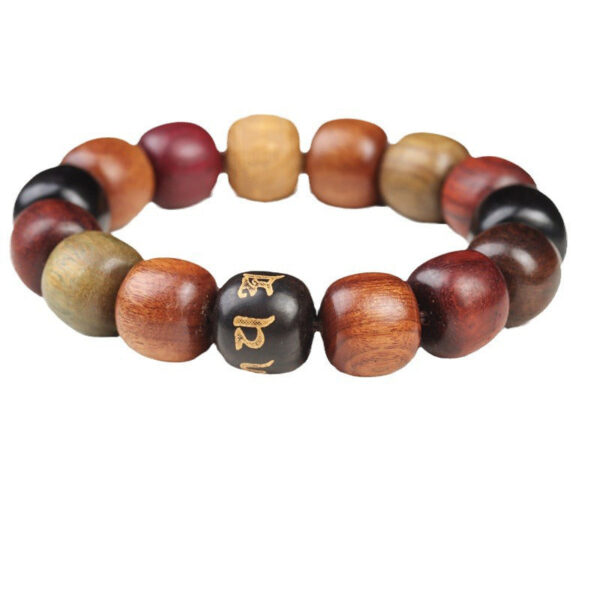 Tibet Various Wood Om Mani Padme Hum Purity Bracelet - 图片 10
