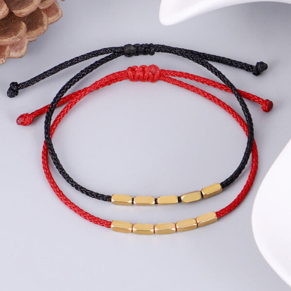 Handcrafted Copper Bead Protection Braided String Bracelet - 图片 8