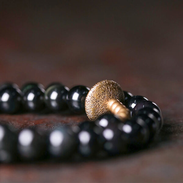 Buddha Stones Rainbow Obsidian Copper Love Double Wrap Bracelet - 图片 7