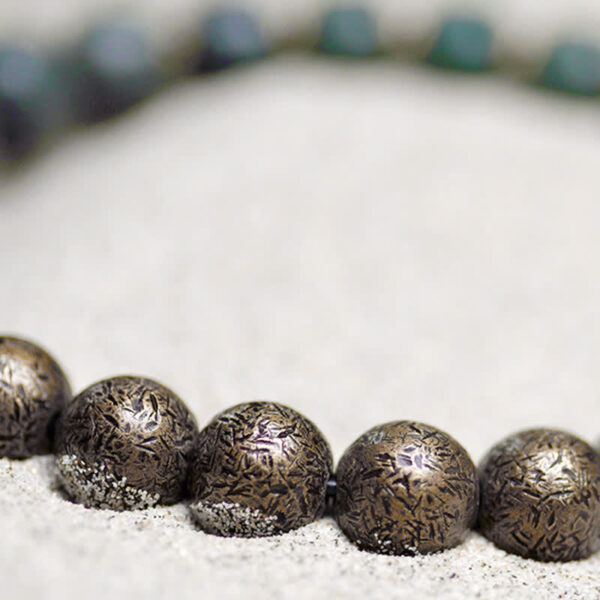 Buddha Stones Tibetan Cyan Bodhi Seed Copper Success Bracelet - 图片 8